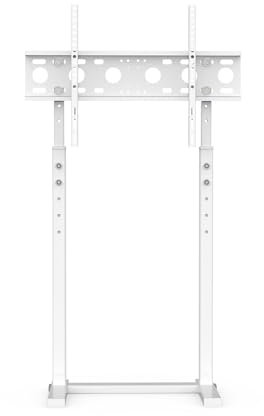 OPTEPYOE Tall TV Floor Stand Height Adjustable TV Mounting Bracket Suitable for 32-65 Inch LED LCD Monitors Loading 40 kg(White)