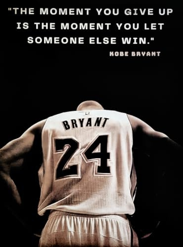KUSTOM ART Dekoratives Wandposter Sportserie Prominente Kobe Bryant Mentality, Kunstdruck auf beschichtetem Papier, 40 x 30 cm, ohne Rahmen