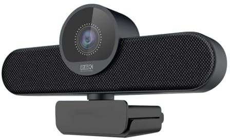 LEIYTFE 2.6K PC Camera with Microphone and Speaker,5 Million Pixels Webcam, Plug and Play USB Web Camera for Video Gaming Streaming, 360° Horizontal Rotation