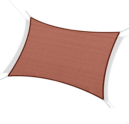 Outsunny Voile d'ombrage rectangulaire 3 x 4 m polyéthylène Haute densité Protection UV avec Sac de Rangement - Coloris Beige