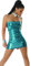 Jela London Wetlook Minikleid GoGo Kleid Bandeau Schlauch Etui Lack-Optik Leder-Look Glanz Einheitsgröße 34 36 38 Türkis
