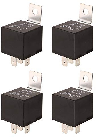 Gebildet Lot de 4 Faisceau de Relais de Voiture JD1914 12V 40A 5 Broches SPDT avec Diode Intégrée pour Camion, Fourgon, Moto, Bateau