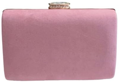 LeahWard Women's Clutch Bag Suede Wedding Evening Party Handbags 672 (Blush)