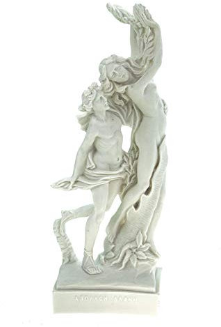 Kremers Schatzkiste Alabaster Deko Figur Apollo und Daphne 20 cm Skulptur weiß Replik Götter