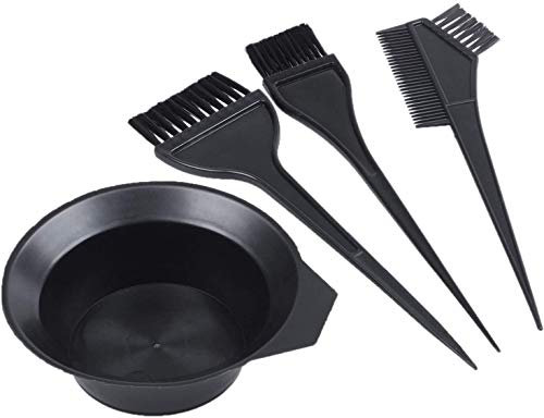 eMKay® 4 Pcs HAIR DYE COLOURING BOWL AND BRUSH KIT