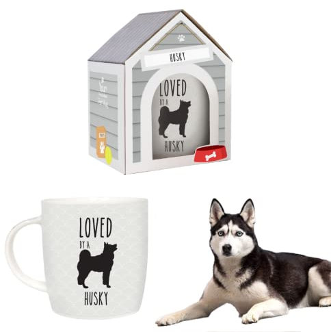 Splosh Precious Pets Tasse Husky Personalisierte Keramiktasse Personalisierte Kaffeetasse Kaffeetasse Teetasse Personalisierte Geschenke für Frauen Geschenke für Frauen Niedliche Geschenke &