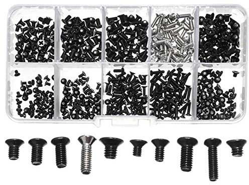 500pcs ordinateur portable ordinateur portable petit kit de vis universel pour Hp, noir, Chine