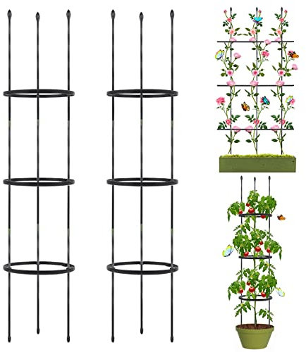 deaunbr Traliccio per Rampicanti Rete per Piante Rampicanti Supporto per Piante, Gabbia per Pomodori Fai-da-Te Pali di Supporto per Piante in Vaso per Rose, Fagioli, Sostegno per Piante Rampicanti