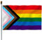 Bandiera dell'orgoglio da 3 x 15 m, colori vivaci su entrambi i lati Progress Pride Rainbow Flag con 2 occhielli in ottone per transgender bisessuali lesbiche asessuali, resistente allo sbiadimento