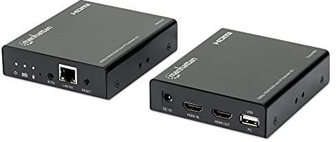 Manhattan 207683 Kit Extender HDMI KVM Over IP 1080p Fino a 120m Nero