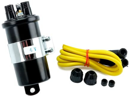 Zündspule Zündkabel Kit, rund, 6V schwarz