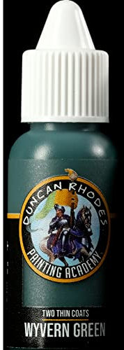Duncan Rhodes Painting Academy Two Thin Coats Hobby Paints 15ml (Wyvern Green)
