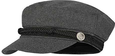 Cool4 Unisex Elbsegler Kapitänsmütze mit Kordel Hanseaten Schirmmütze A26 (as3, Numeric, Numeric_55, Anthrazit)