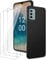 LYZXMY Case for Nokia G22(6.5'') - Black Mobile Phone Case with Soft Silicone TPU Protective Cover and 2 Pieces HD Tempered Glass Film