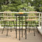 MOONAIRY Barhocker 2 STK Barhocker Outdoor Wetterfest, Barstühle, Gartenstuhl, Balkonstuhl, 45x56x103,5 cm PE-Rattan und Stahl