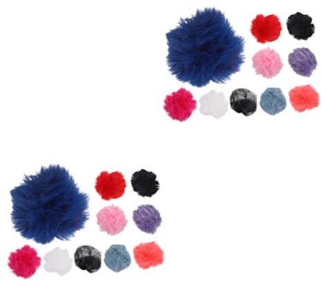 Hemobllo 20 Pièces Couverture De Microphone Bonnette -Cravate Micro-Cravate Pare-Brise Éponge pour -Cravate Pare-Vent pour Housses en Mousse De Micro-Cravate Vent Coupe-Vent Poilu Peluche