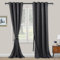 XWZO Tende oscuranti con occhielli, 2 pezzi, con fermatenda, opache, per camera da letto, camera da letto, ufficio, 290 x 140 cm, grigio scuro