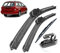 Scheibenwischer vorne und hinten, Set, kompatibel mit Ford Focus MK1 1998–2005, Windschutzscheibe, Windschutzscheibe, Fensterbürsten, 22 Zoll + 19 Zoll + 11 Zoll