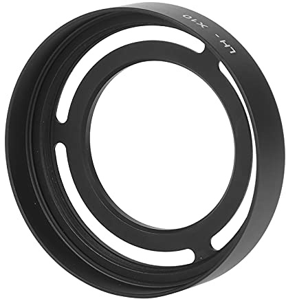 Qiilu LHX10 Gegenlichtblende Hohl Metall Kompakt Abnehmbar Kamera-Gegenlichtblende Streulichtblende Objektiv Adapter Ring für X10/X20/X30 (Schwarz)
