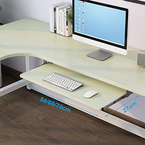 Schreibtischverlängerung für Tastatur- und Maus-Aufbewahrungsregal, verschiebbare Tastaturablage – Installation unter dem Schreibtisch, Tastaturschublade, ergonomisch/einfach zu in