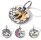 Farbige Hundemarke mit Gravur, Personalisierte Hundemarke aus Edelstahl, Gravierte Hundeanhänger mit Name, Tiermarke für Hunde und Katzen, Hund Namensschilder für Halsband (Vogel)