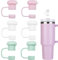 Ymccool 6Pcs Straw Topper Cap for Stanley Tumbler 40-20 oz, 0.4in 10mm Soft Silicone Straw Covers for Stanley Cup Accessories, Dust-Proof and Leak-Proof Reusable Drinking Straw Tips Lids