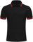 Djtnzdm Polo Shirt Men Short Sleeve Cotton Striped Performance Golf Tennis Polo for Men Breathable Basic Summer Pique Top Black 2XL