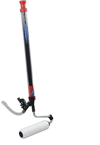 HOHXFYP Selbstansaugendes Farbroller Set, Automatische Airless Farbspritzwalze, Spritzpistole mit Wollbürste, Tropffreie Hochdruck Stab Power Rolle für Wände, Decke