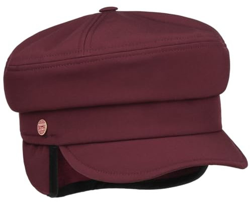 Mayser Debby Elbsegler mit Ohrenklappen Baker-Boy-Mütze Elbseglermütze Schirmmütze Regencap Damen - Made in the EU Schirm, Futter, Lederband Herbst Sommer Frühjahr Winter Frühling-Sommer
