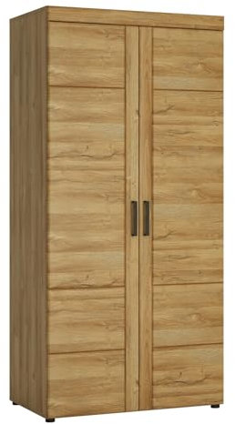möbelando Kleiderschrank >Cortina< in Grandson Eiche Dekor - 92,8x195x57,9 (BxHxT)