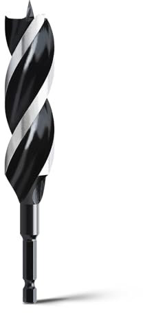 1 x 6 Auger Drill Bit for Wood,Hex Shank Tri Flute Wood Drill Bit for Soft and Hard Wood,Plastic,Drywall and Composite Materials