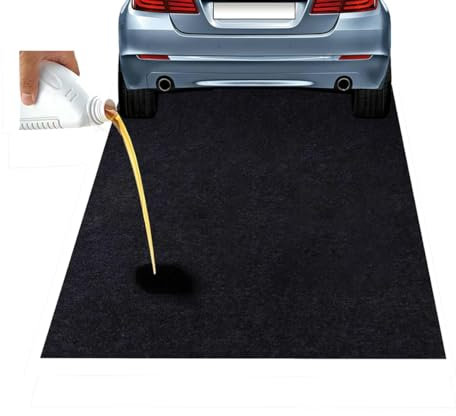 Tapis de récupération d'huile pour garage, 110 x 200 cm, tapis de sol de garage, tapis à huile de moto, protection de garage polyvalent, tapis absorbant résistant, tapis de protection, établi