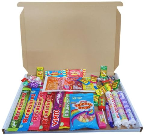 Ultimate Retro Sweet Gift Box with 33 Piece sweets & Mix Candy Perfect Treat for Christmas, birthdays, anniversaries, Valentine’s Day, party favors, or simply a thoughtful surprise