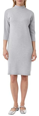 COMMA Kurzes Strickkleid aus Viskosemix mit überschnittenen Schultern