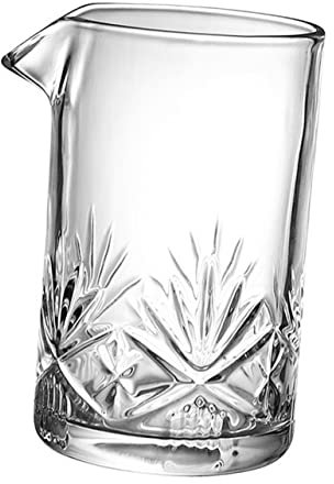 PEPLAYTAL 1pieza Vaso Mezclador De Cristal Para Cócteles De Diseño Grabado Para Preparar Bebidas Casa y Profesionales Agitador De Bebidas Vertedor Fácil y Boca Suave