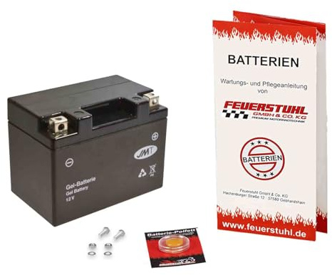 Batterie passend für Honda Monkey 125, 2022-2024 (JB03), wartungsfrei | Gel, einbaufertig, startklar, auslaufsicher, von JMT, inkl. 7,50€ Batteriepfand