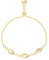 Modeschmuck Goldkette Opal Form Zirkonia verstellbare Tennis Armbänder Glitzerschmuck (Gold, One Size)