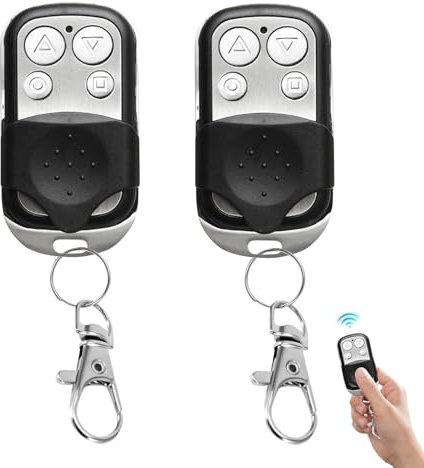 Universal Fernbedienung Garagentor, 433 MHz Garagentorantrieb, Garagentoröffner Fernbedienung, Handsender 433 MHz, Funkfernbedienung Garagentor, Universalfernbedienung Rolltor Toröffner (A*2)