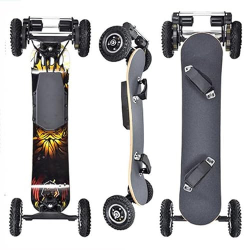 WEIMILOR Offroad-Elektro-Skateboard für jedes Gelände, ultralanges Mountainboard mit 32–50 km Reichweite, 43 km/h und 29 km Reichweite, 7+2+2 Ahorn und Fiberglas, bis zu 150 kg