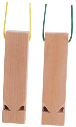Gogogmee 2 Stück Holz zugpfeifen Zugpfeife mit Echtem Dampflok sound Musikinstrument für Jungen Mädchen Geburtstag Geschenk Lernspielzeug mit Kreativem Zuggeräusch Zufällige Farbe