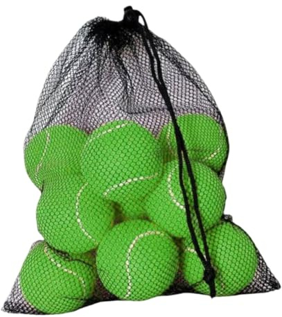 kowaku 10 Stück Tennisbälle, Wettkampf-Tennisbälle, Freizeit-Trainingsbälle, Tennisball Hund, Kindersporttraining Tennis für Tennisunterricht, Turniere, Anfänger Spaziergänge mit dem Hund, Grün