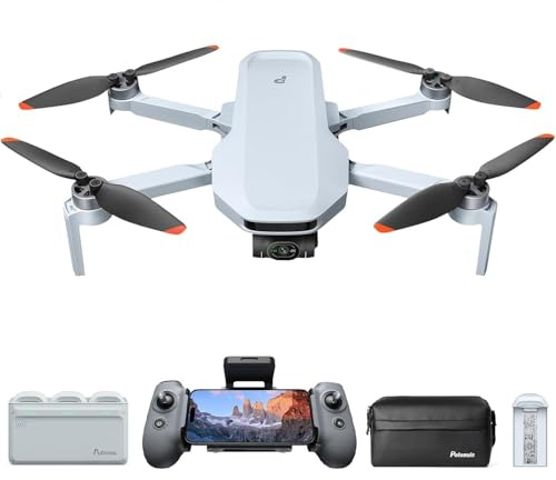 Potensic ATOM 2 Drone with Camera for Adults 4K Video, 8K Photo, Under 249g, 3-Axis Gimbal, 10KM Transmission, AI Track, Vertical Shooting, AI Night Shot, QuickShots, 4 Batteries in total