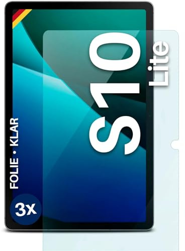 moex FlexProtect Schutzfolie kompatibel mit Samsung Galaxy Tab S10 Lite Displayschutz nur 0.2 mm dünn, Folie für das Display, HD Ultra klar und extra kratzfest - 3 Stück