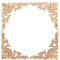 Aplique decorativo floral tallado en madera de roble, 4 unidades, Large
