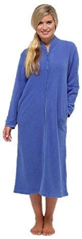 Lady Olga Bademantel mit Reißverschluss Farbe Blau Größe 18-20