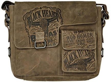 Jack's Inn 54 Motorradtasche Motorrad Tasche/Hülle/Etui Lederumhängetasche L Black Snakebite braun vintage, Unisex, Multipurpose, Ganzjährig