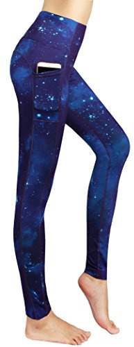 Neonysweets Women's Printed Yoga Pants High Waist Tummy Control Workout Pants Leggings With Pocket XL,Printed#95
