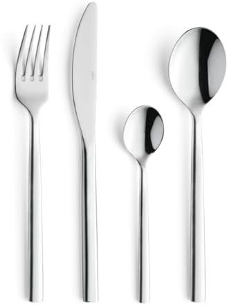 Amfa Besteck PAPPE, gradliniges, elegantes Tafelbesteck, Besteck im Industrialdesign, für 4 Personen, 16-teilig