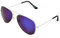 Unbekannt Sonnenbrille mit Federscharnier verspiegelt in verschiedenen Farbe (One size, Silber Blau)