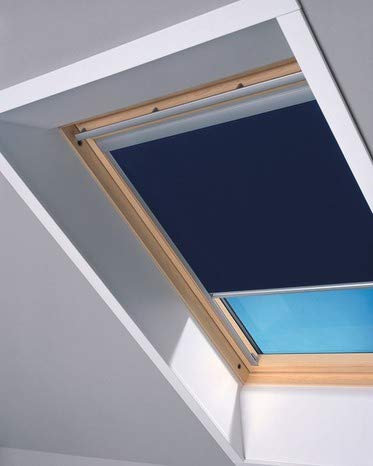 STORE OCCULTANT POUR FENETRE DE TOIT EN POLYESTER BLEU 78x98 cm